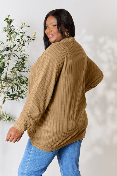 Basic Bae Ribbed Cocoon Cardigan