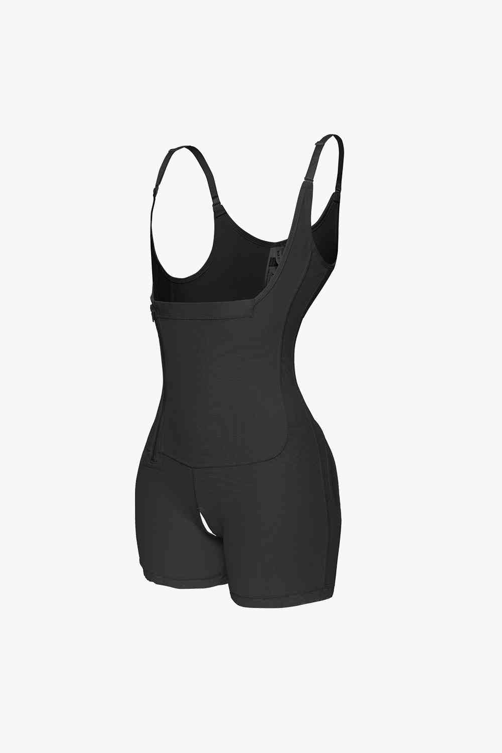 Side Zipper Under-Bust Shaping Bodysuit