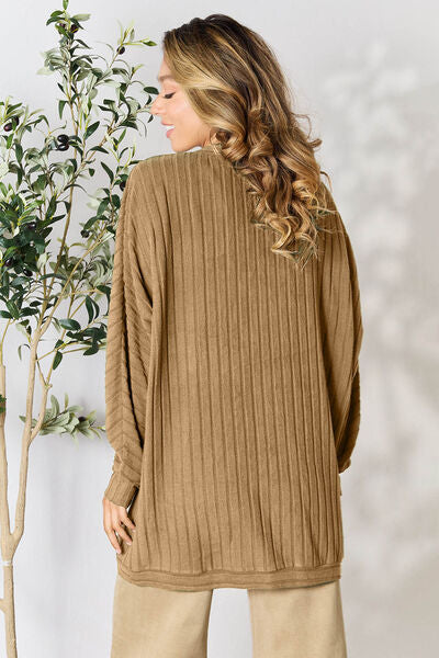 Basic Bae Ribbed Cocoon Cardigan