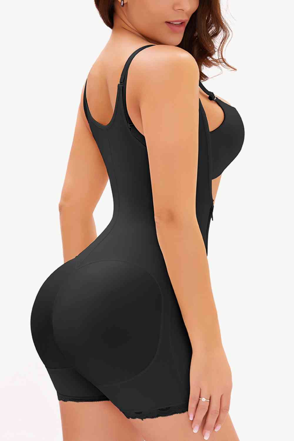 Side Zipper Under-Bust Shaping Bodysuit